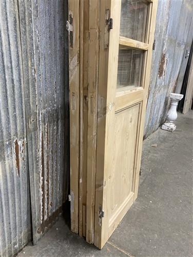 Antique French Double Doors (84.5x83.5) 5 Pane Glass, European Reclaimed G194
