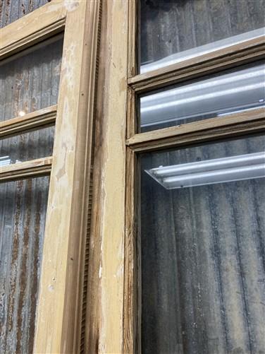 Antique French Double Doors (44x103) 5 Pane Glass, European Reclaimed G193