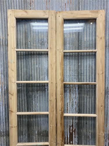 Antique French Double Doors (44.5x88.5) 5 Pane Glass, European Reclaimed G192