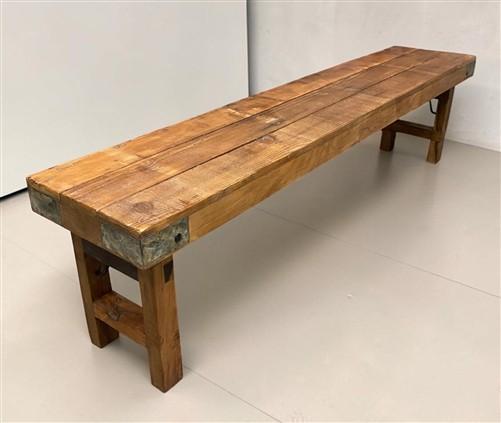 Rustic Folding Bench (72x14) Vintage Reclaimed Wood Bench, Farmhouse Seat A111