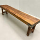 Rustic Folding Bench (72x14) Vintage Reclaimed Wood Bench, Farmhouse Seat A111
