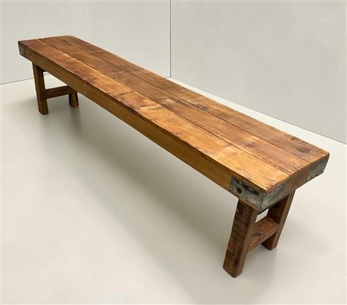 Rustic Folding Bench (72x14) Vintage Reclaimed Wood Bench, Farmhouse Seat A111