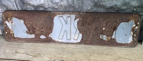 Park Ave. Street Sign, 6x24 Vintage Green Road Sign, Metal Road Sign, A