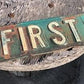 N First Street Sign, 6x24 Vintage Green Road Sign, Metal Road Sign, A
