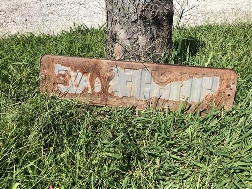 Hughes Ave Street Sign, 6x24 Vintage Green Road Sign, Metal Road Sign, A