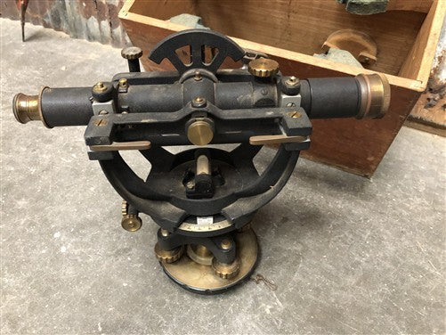 1948 David White Transit Level Surveying Instrument No 43078 w/ Carrying Case