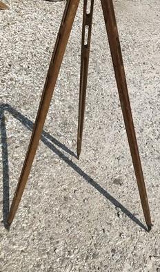 David White No 9030 Wooden Tripod, Vintage D White Milwaukee Transit Mount