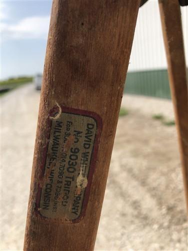 David White No 9030 Wooden Tripod, Vintage D White Milwaukee Transit Mount