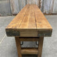 Rustic Folding Bench (84x14.5) Vintage Reclaimed Wood Bench, Farmhouse Seat A116