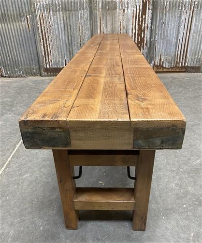 Rustic Folding Bench (84x14.5) Vintage Reclaimed Wood Bench, Farmhouse Seat A116