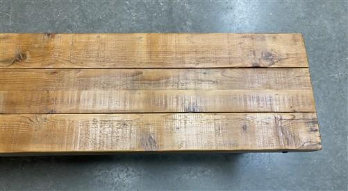 Rustic Folding Bench (84x14.5) Vintage Reclaimed Wood Bench, Farmhouse Seat A116
