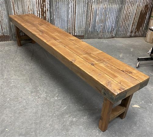 Rustic Folding Bench (84x14.5) Vintage Reclaimed Wood Bench, Farmhouse Seat A116