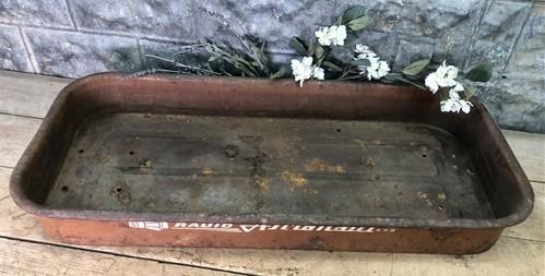 Little Red Wagon Bed Only, Wagon Pull Toy Part, Rustic Vintage Radio Astronaut P