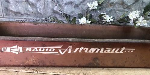 Little Red Wagon Bed Only, Wagon Pull Toy Part, Rustic Vintage Radio Astronaut P