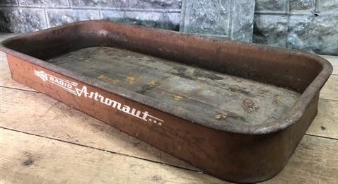 Little Red Wagon Bed Only, Wagon Pull Toy Part, Rustic Vintage Radio Astronaut P