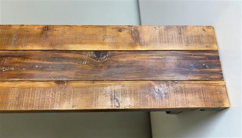 Rustic Folding Bench (96x14.5) Vintage Reclaimed Wood Bench, Farmhouse Seat A121