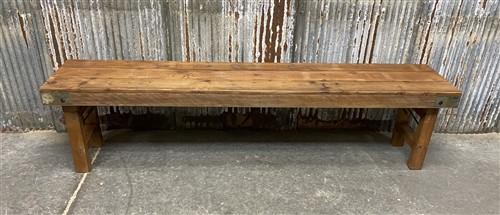 Rustic Folding Bench (72x14) Vintage Reclaimed Wood Bench, Farmhouse Seat A112