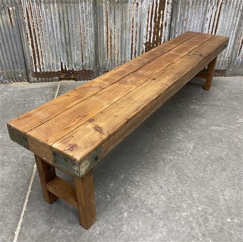 Rustic Folding Bench (72x14) Vintage Reclaimed Wood Bench, Farmhouse Seat A112
