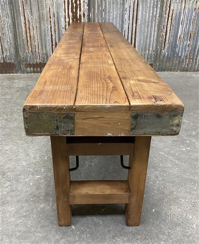 Rustic Folding Bench (72x14) Vintage Reclaimed Wood Bench, Farmhouse Seat A112