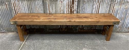 Rustic Folding Bench (72x14) Vintage Reclaimed Wood Bench, Farmhouse Seat A112