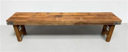 Rustic Folding Bench (72x14) Vintage Reclaimed Wood Bench, Farmhouse Seat A113