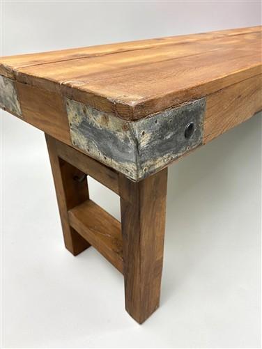 Rustic Folding Bench (72x14) Vintage Reclaimed Wood Bench, Farmhouse Seat A113