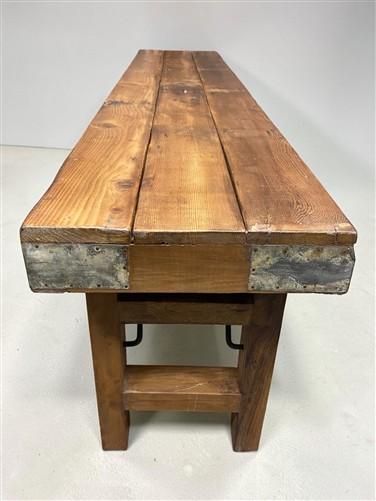 Rustic Folding Bench (72x14) Vintage Reclaimed Wood Bench, Farmhouse Seat A113