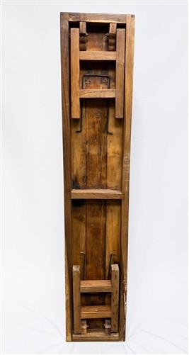 Rustic Folding Bench (72x14) Vintage Reclaimed Wood Bench, Farmhouse Seat A114