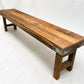 Rustic Folding Bench (72x14) Vintage Reclaimed Wood Bench, Farmhouse Seat A114