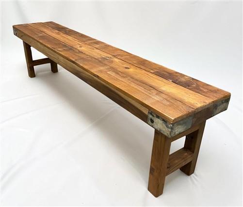 Rustic Folding Bench (72x14) Vintage Reclaimed Wood Bench, Farmhouse Seat A114
