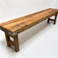 Rustic Folding Bench (72x14) Vintage Reclaimed Wood Bench, Farmhouse Seat A114