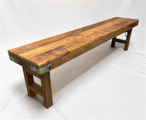 Rustic Folding Bench (72x14) Vintage Reclaimed Wood Bench, Farmhouse Seat A114