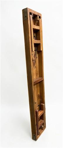 Rustic Folding Bench (72x14) Vintage Reclaimed Wood Bench, Farmhouse Seat A115