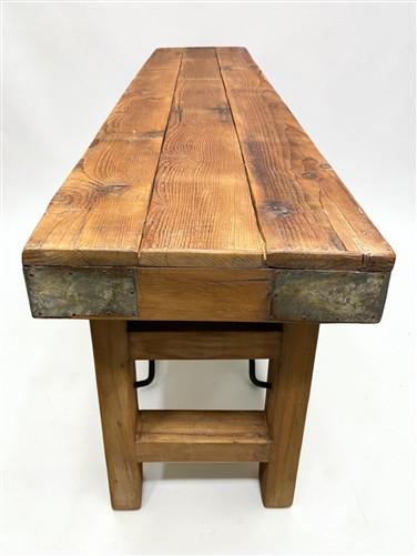 Rustic Folding Bench (72x14) Vintage Reclaimed Wood Bench, Farmhouse Seat A115