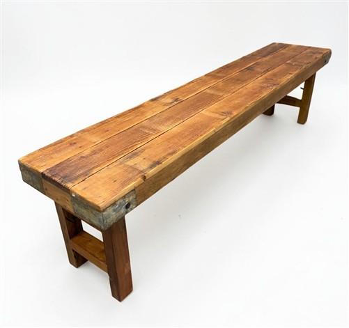 Rustic Folding Bench (72x14) Vintage Reclaimed Wood Bench, Farmhouse Seat A115