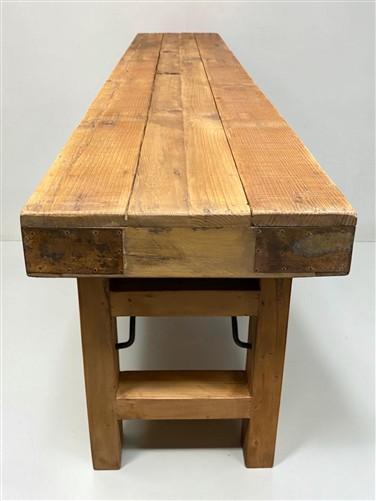 Rustic Folding Bench (84x14.5) Vintage Reclaimed Wood Bench, Farmhouse Seat A117