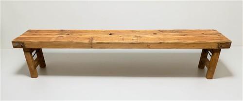 Rustic Folding Bench (84x14.5) Vintage Reclaimed Wood Bench, Farmhouse Seat A117