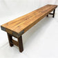 Rustic Folding Bench (84x14.5) Vintage Reclaimed Wood Bench, Farmhouse Seat A118