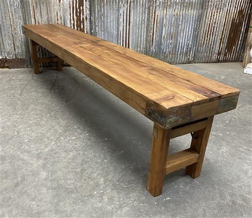 Rustic Folding Bench (84x14.5) Vintage Reclaimed Wood Bench, Farmhouse Seat A119