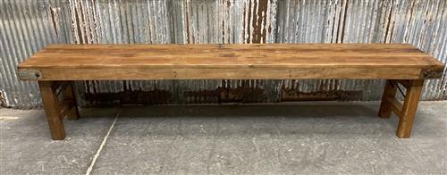 Rustic Folding Bench (84x14.5) Vintage Reclaimed Wood Bench, Farmhouse Seat A119