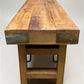Rustic Folding Bench (84x14.5) Vintage Reclaimed Wood Bench, Farmhouse Seat A120