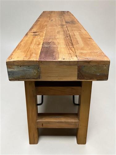 Rustic Folding Bench (84x14.5) Vintage Reclaimed Wood Bench, Farmhouse Seat A120