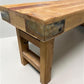 Rustic Folding Bench (84x14.5) Vintage Reclaimed Wood Bench, Farmhouse Seat A120