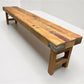 Rustic Folding Bench (84x14.5) Vintage Reclaimed Wood Bench, Farmhouse Seat A120