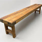 Rustic Folding Bench (84x14.5) Vintage Reclaimed Wood Bench, Farmhouse Seat A120