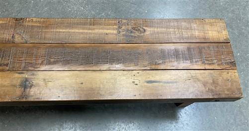 Rustic Folding Bench (96x14.5) Vintage Reclaimed Wood Bench, Farmhouse Seat A122