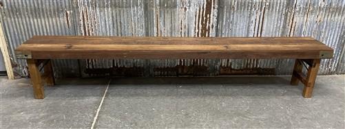 Rustic Folding Bench (96x14.5) Vintage Reclaimed Wood Bench, Farmhouse Seat A122