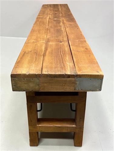 Rustic Folding Bench (96x14.5) Vintage Reclaimed Wood Bench, Farmhouse Seat A123