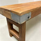 Rustic Folding Bench (96x14.5) Vintage Reclaimed Wood Bench, Farmhouse Seat A123