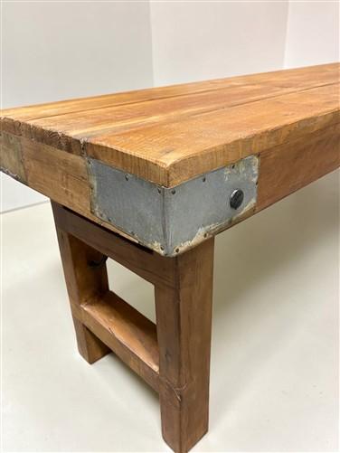 Rustic Folding Bench (96x14.5) Vintage Reclaimed Wood Bench, Farmhouse Seat A123